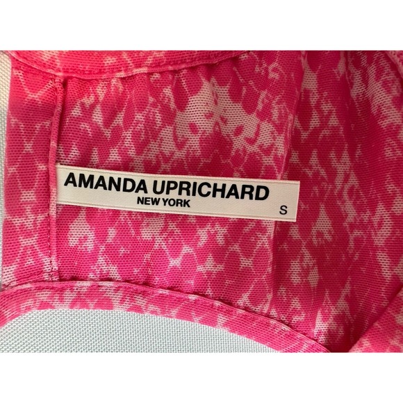Amanda Uprichard Dress Fit & Flare Racerback Maxi Snakeskin Print Pink Womens Sm - Picture 6 of 7